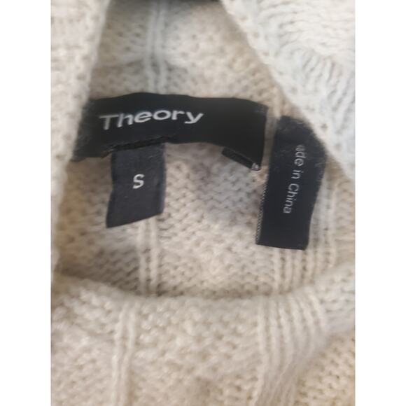 Theory Women's 100% Cashmere Sweater Sz S pattern soft preloved - Picture 4 of 7